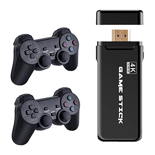 taianle Consola de Juegos Retro USB Consola inalámbrica Game Stick Consola de Videojuegos HD Salida de TV HDMI 4K Regalo de Doble Jugador para Adultos y niños (Controlador y Game Stick)
