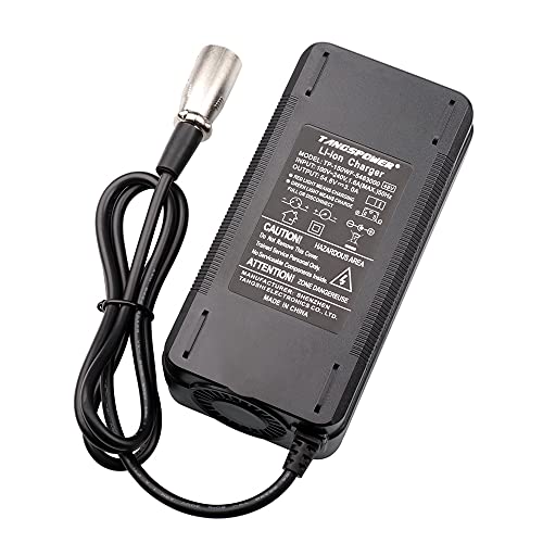 TANGSPOWER 54.6V 3A Bicicleta eléctrica Cargador de batería de Litio de 48V 13Series Paquete de baterías de Litio de 3-Pin XLR Plug