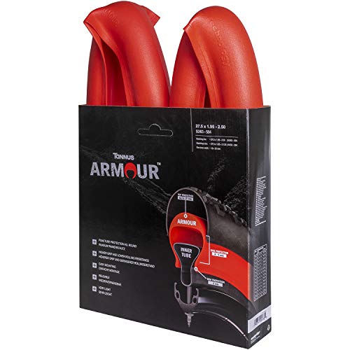 Tannus Armour Puncture Round Protection, Agarre Alto con Baja Resistencia a la Rodadura, fácil Montaje, Reutilizable, selección de neumáticos y Bandas de rodamiento Libres, Rojo, 700 x 28-34C