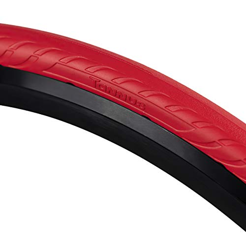 Tannus Tire Cubierta Sólida Airless 700x25c (25-622) New Slick | Neumático Macizo Sin Aire 100% Antipinchazos, Bici Carretera, Color Volcano (Rojo), Dureza Regular
