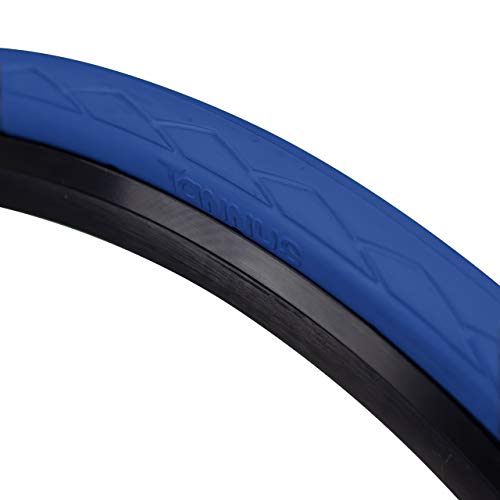 Tannus Tire Cubierta Sólida Airless 700x28c (28-622) Semi Slick | Neumático Macizo Sin Aire 100% Antipinchazos, Bici Carretera, Color Aqua (Azul), Dureza Hard