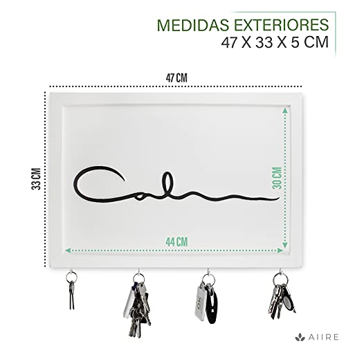 Tapa Cuadro Electrico con Colgador de Llaves Pared - Tapa Contador de Luz o Tapa Registro Electrico con Cuelga Llaves - Adornos y Cuadros Decoracion Salon Modernos - Cubre Contadores de Luz Hogar Zen