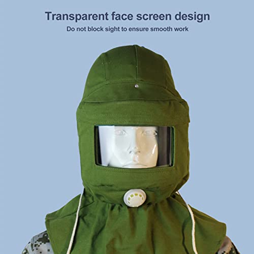 Tapa de Campana de Chorro de, Casco de Chorro de Diseño de Pantalla Facial Transparente con Diseño de Ventilación de Progreso Suave para Pulir para Pulir