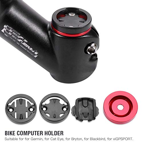 Tapa Superior Cronómetro GPS Velocímetro Pieza de Montaje Mountain Road Bike Soporte para computadora Vástago para Montar en senderos para competencias de Entrenamiento(Red)