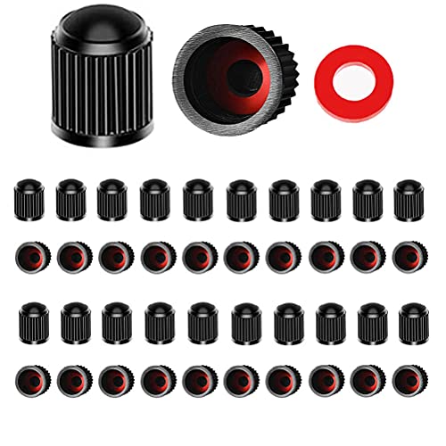 Tapas de Válvula de Neumático,40 Piezas Tapones Universal Tapas Compatible con válvula Valve Caps de Válvula para Coches Motos y Bicicletas