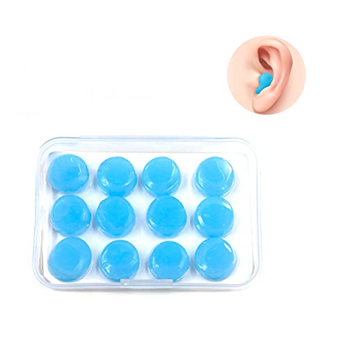Tapones Oidos, 6 Pares Tapones Oido Ruido Con Cancelación De Silicona Moldeable Reutilizables, Protección Auditiva Para Dormir Ronquidos Viajar (azul)