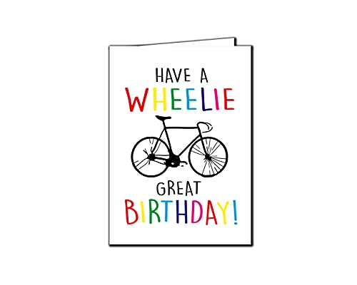 Tarjeta de cumpleaños Bicicleta Ciclismo Mamil Sport Wheelie - C67
