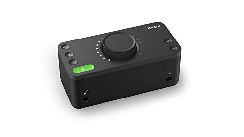 Tarjeta de sonido EVO 4 USB Audio Interface para producción musical (2 entradas / 2 salidas USB audio-interface, alimentación fantasma de 48 voltios, 2 preamplificadores de micrófono, etc.)