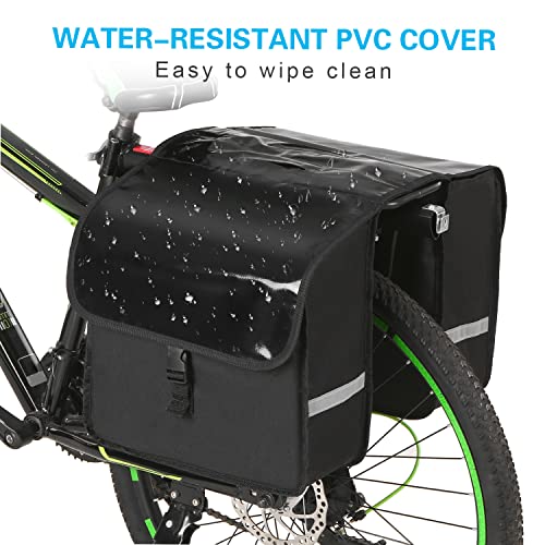 Taruor Alforjas para Portaequipajes de Bicicleta, Bolsas Bicicleta Traseras Impermeable, 28L Bolsa para Bicicleta de Montaña