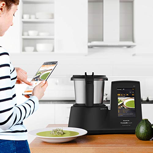 Taurus Mycook Touch Black Edition - Robot de Cocina con wifi, 1600W, 2L, hasta 140º, multifunción, miles de recetas gratuitas e ilimitadas, app mycook, conectividad con tu smartphone, Vaporera, Negro