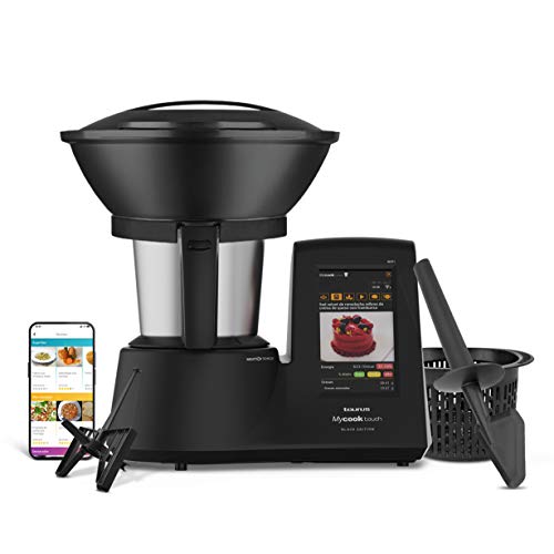 Taurus Mycook Touch Black Edition - Robot de Cocina con wifi, 1600W, 2L, hasta 140º, multifunción, miles de recetas gratuitas e ilimitadas, app mycook, conectividad con tu smartphone, Vaporera, Negro