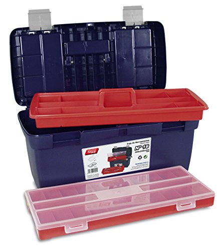 Tayg 16 Caja Herramienta Plástico, Azul/Rojo, 500 x 258 x 255 mm