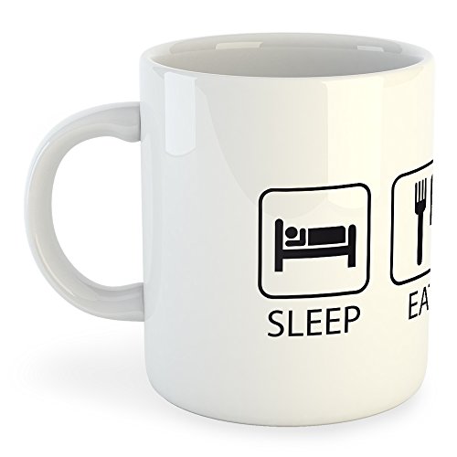 Taza Ciclismo Sleep Eat and Bike