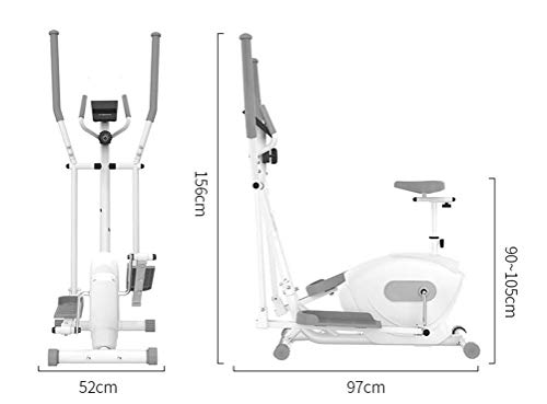 TBNB Máquina elíptica con Control magnético, Zapatillas elípticas Paso a Paso, Caminante Espacial, Bicicleta estática para Interiores, Deportes con Control magnético Escalonado y (Negro sin Asien