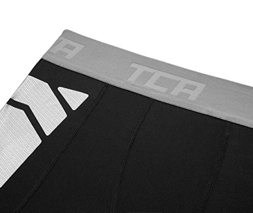 TCA CarbonForce Hombre Y Niños Pantalones Cortos Térmicos con Baselayer Da Compresión Pro - Black Stealth/Grey (Negro/Gris), L