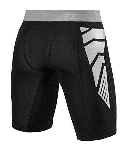 TCA CarbonForce Hombre Y Niños Pantalones Cortos Térmicos con Baselayer Da Compresión Pro - Black Stealth/Grey (Negro/Gris), L
