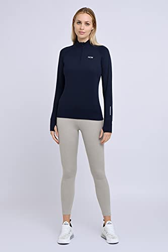 TCA Mujer Winter Camiseta Termica con Media Cremallera Running - Manga Larga - Night Sky (Azul), XS