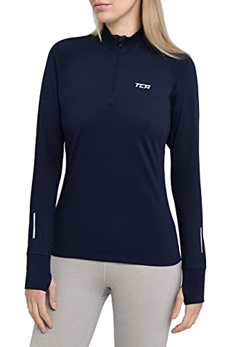 TCA Mujer Winter Camiseta Termica con Media Cremallera Running - Manga Larga - Night Sky (Azul), XS