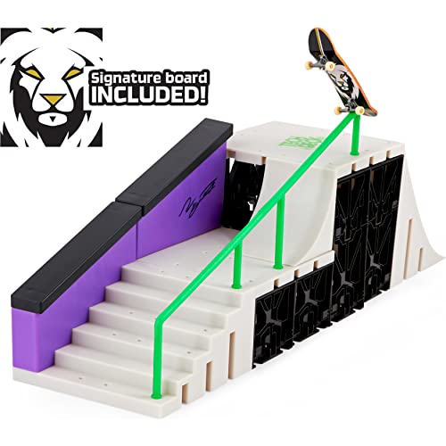 Tech Deck, Nyjah Skatepark X-Connect Park Creator, Juego de rampas de Skate Personalizable de Gran tamaño con una Fingerboard Exclusiva, para niños a Partir de 6 años