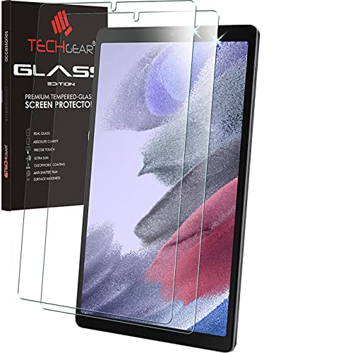 TECHGEAR [2 Piezas] Vidrio Compatible con Samsung Galaxy Tab A7 Lite 8.7" 2021 (SM-T220 / T225) Protector de Pantalla Vidro Templado [Dureza 9H] [Alta Definición][Resistente] [Sin Burbuja]