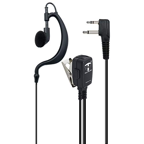 TECHSIDE Midland - Micrófono auricular envolvente de 2 pines para radio de radiofrecuencia, compatible con G7 Pro G8 G9 Pro M24 M24 Plus M48 M99 G6 XT G7 XTR | Vigilancia Seguridad SoftAir