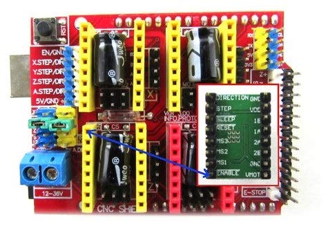 TECNOIOT 【3D Printer Kit】 CNC Shield V3.0 + Development Board + 4pcs Stepper Motor Controller A4988 with Heat Sink for 3D Printer