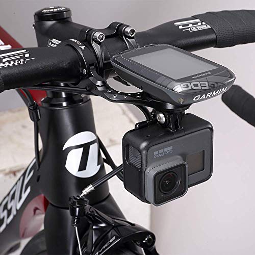 TedKat Soporte para Bicicleta out Front Combo para Garmin Edge 200, 500, 510,520, 800, 810, 820,1000 y cámara Gopro (Soporte Garmin 2)