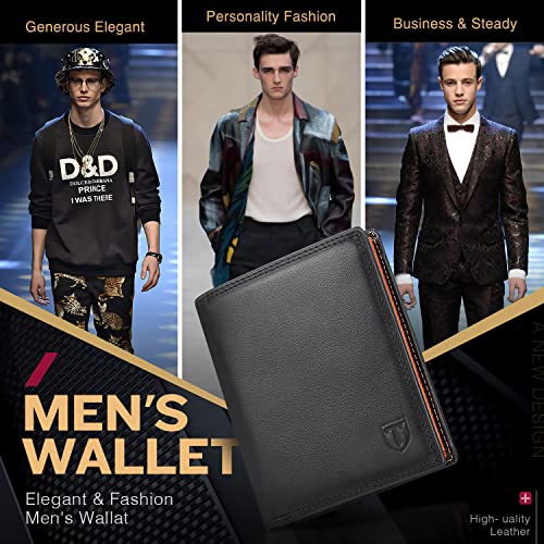 TEEHON Grande Cartera Hombre con Monedero, Cartera RFID, Cartera Hombre de Piel, Cartera Vertical Hombre con 16 para Tarjetas, Billetes y Monedas, Carteras para Hombre Incluye Caja de Regalo