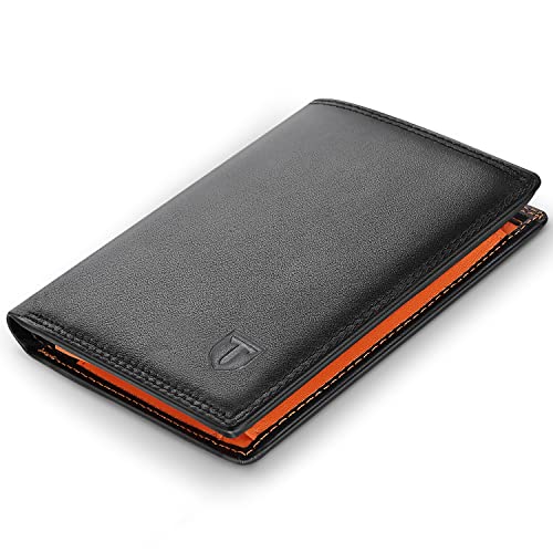 TEEHON Grande Cartera Hombre con Monedero, Cartera RFID, Cartera Hombre de Piel, Cartera Vertical Hombre con 16 para Tarjetas, Billetes y Monedas, Carteras para Hombre Incluye Caja de Regalo
