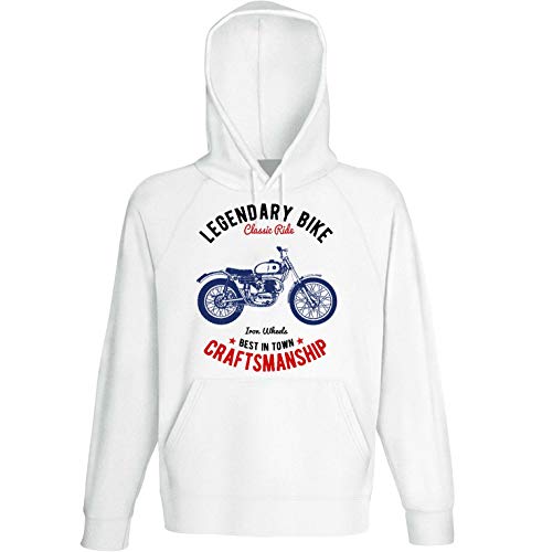 Teesandengines Bultaco Sherpa Legendary Bike Sudadera con Capucha Size Xlarge