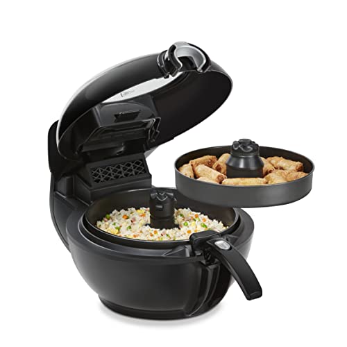 Tefal YV9708 ActiFry Genius XL 2 en 1 - Freidora sin Aceite, Tecnología Dual Motion, Capacidad XL, 9 Programas, Apta para el Lavavajillas para hasta 1,7 kg de Frituras, dos Zonas Cocción, Cocina Sana