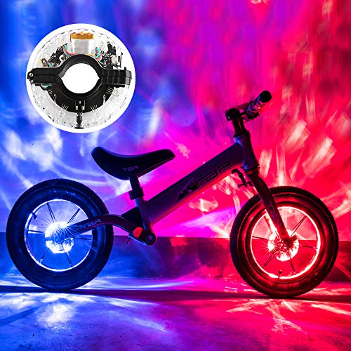 Teguangmei LED Luz de Rueda de Bicicleta,Luz de Radios de Bicicleta Recargable USB Impermeable IP65 con 7 Colores+18 Modos,Luces Decorativas Para Accesorios Para Bicicletas Para Adultos y Niños -1Pcs