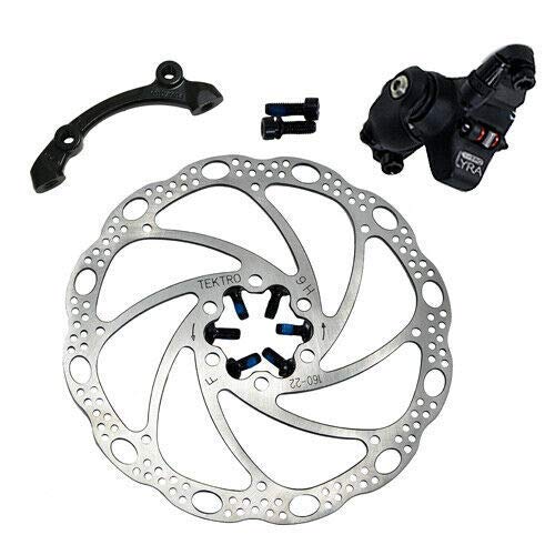 Tektro Lyra MD-C500 Cyclocross CX Road Mechancial Disc Brake Set Front and Rear, Black, MH1872