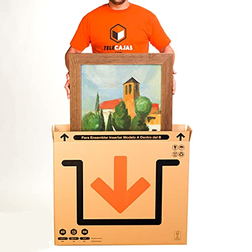 TeleCajas® | Caja Cuadro (130x13x81 cms) Grandes, Televisión, TV (Cuadro Grande)