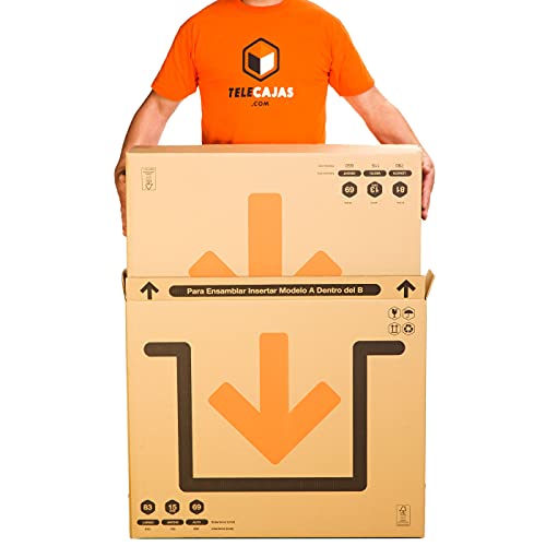 TeleCajas® | Caja Cuadro (130x13x81 cms) Grandes, Televisión, TV (Cuadro Grande)