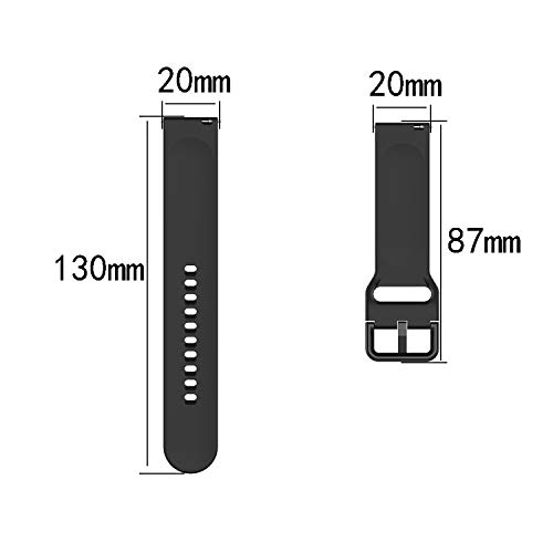 TenCloud Correas compatibles con Amazfit GTS 2 Mini correa, 20 mm de repuesto de banda de silicona suave para reloj inteligente GTS 2 Mini/GTS 3/GTS 2e/GTS 2/GTR 42 mm/Bip (pequeño, 10 colores)