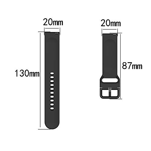 TenCloud Correas compatibles con Amazfit GTS 2 Mini correa, 20 mm de repuesto de banda de silicona suave para reloj inteligente GTS 2 Mini/GTS 3/GTS 2e/GTS 2/GTR 42 mm/Bip (pequeño, 10 colores)