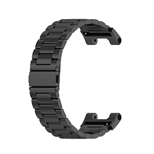 Tencloud Correas compatibles con la correa Amazfit T-Rex Pro, correa de metal de acero inoxidable de repuesto para reloj inteligente T-Rex Pro/T-Rex (negro)