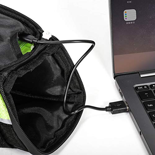 Tendia Bolsa trasera para bicicleta con control remoto inalámbrico Semáforos LED Oxford Bolsa para sillín de bicicleta Impermeable para ciclismo Correr Camping Senderismo Bolsa trasera de bicicleta