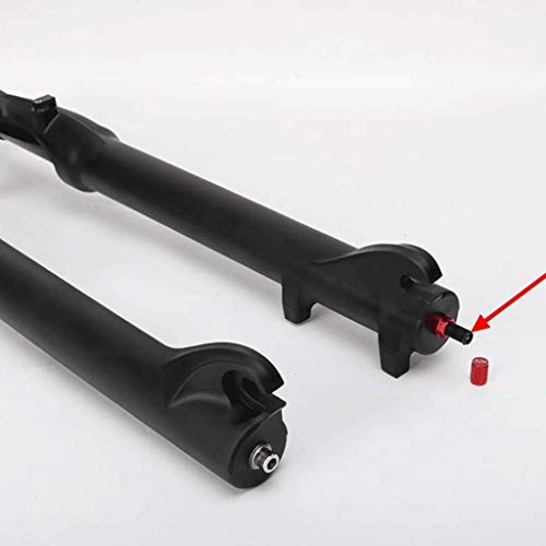 Tenedor de suspensión de bicicleta 26 27.5 pulgadas Tubo cónico 39.8mm Cámara de aire doble Freno de disco QR 9mm Viaje de 100 mm Bloqueo remoto de 100 mm Bicicleta 1800g Accesorios de montaje de bici