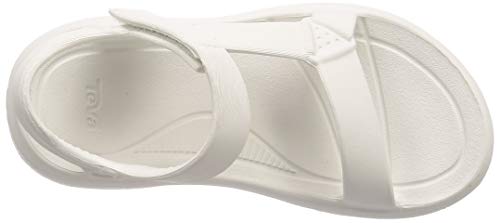 Teva Hurricane Drift, Sandalias de Punta Descubierta Mujer, Negro (White Wht), 38 EU