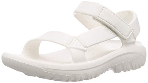 Teva Hurricane Drift, Sandalias de Punta Descubierta Mujer, Negro (White Wht), 38 EU