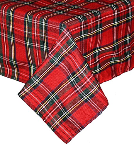 Textildepot24 Mantel a cuadros escoceses, tamaño a elegir, mantel de mesa, servilletas, camino de mesa a cuadros