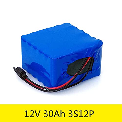 TGHY 12V 30Ah Batería de Litio Batería de Iones de Litio de 30000mAh para Bicicleta Eléctrica Niños Viajan en Automóvil Invento de Bricolaje Enchufe T Conector XT60,T Plug