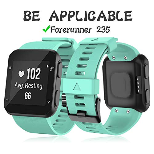 Th-some Correa para Gamin Forerunner 35 - Reemplazo de Banda para Garmin Forerunner 35, Pulsera de Reloj de Repuesto de Silicona Suave para Garmin Forerunner 35 Reloj Inteligente (Menta Verde)