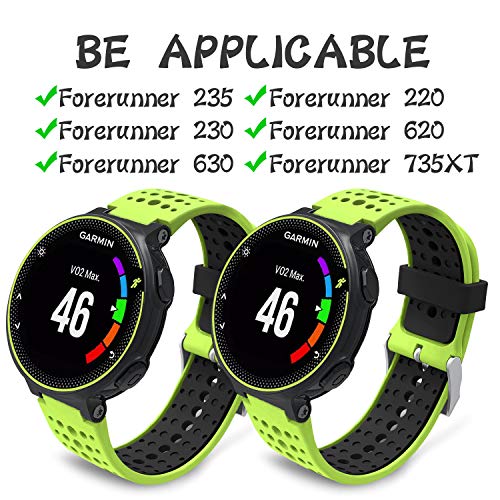 Th-some Correa para Garmin Forerunner 235 - Compatible con Forerunner 735XT Correa de Reloj, Pulsera de Reemplazo Silicona Suave Sports Banda para Forerunner 220, 230, 620, 630 y 735XT Smart Watch