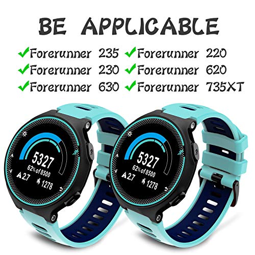 Th-some Correa para Garmin Forerunner 735XT - Compatible con Forerunner 235 Correa de Reloj, Pulsera de Reemplazo Silicona Suave Sports Banda para Forerunner 220, 230, 620, 630 y 245 Smart Watch