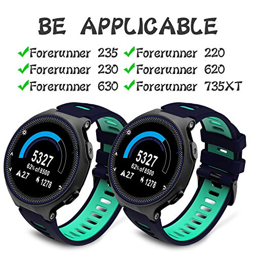 Th-some Correa para Garmin Forerunner 735XT - Compatible con Forerunner 235 Correa de Reloj, Pulsera de Reemplazo Silicona Suave Sports Banda para Forerunner 220, 230, 620, 630 y 244 Smart Watch