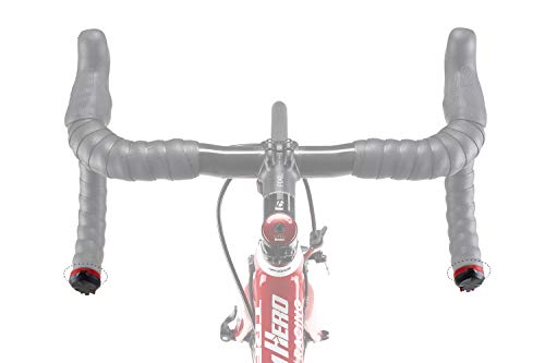 THE BEAM Bicicleta de Carreras-e-Bike-Aerodinámico-Diseño-Montaje en el Manillar-Corky by, Adulte Unisexe, Rojo, Diámetro del Espejo 32 mm