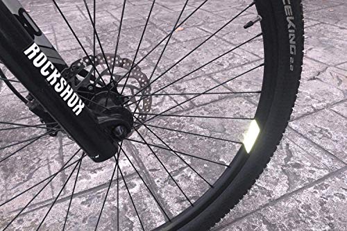 THE BEAM Wheel Flash-Adhesivos Reflectantes de Alta Visibilidad para Llantas Seguridad en la Bicicleta, Adult Unisex, Plata, Universal